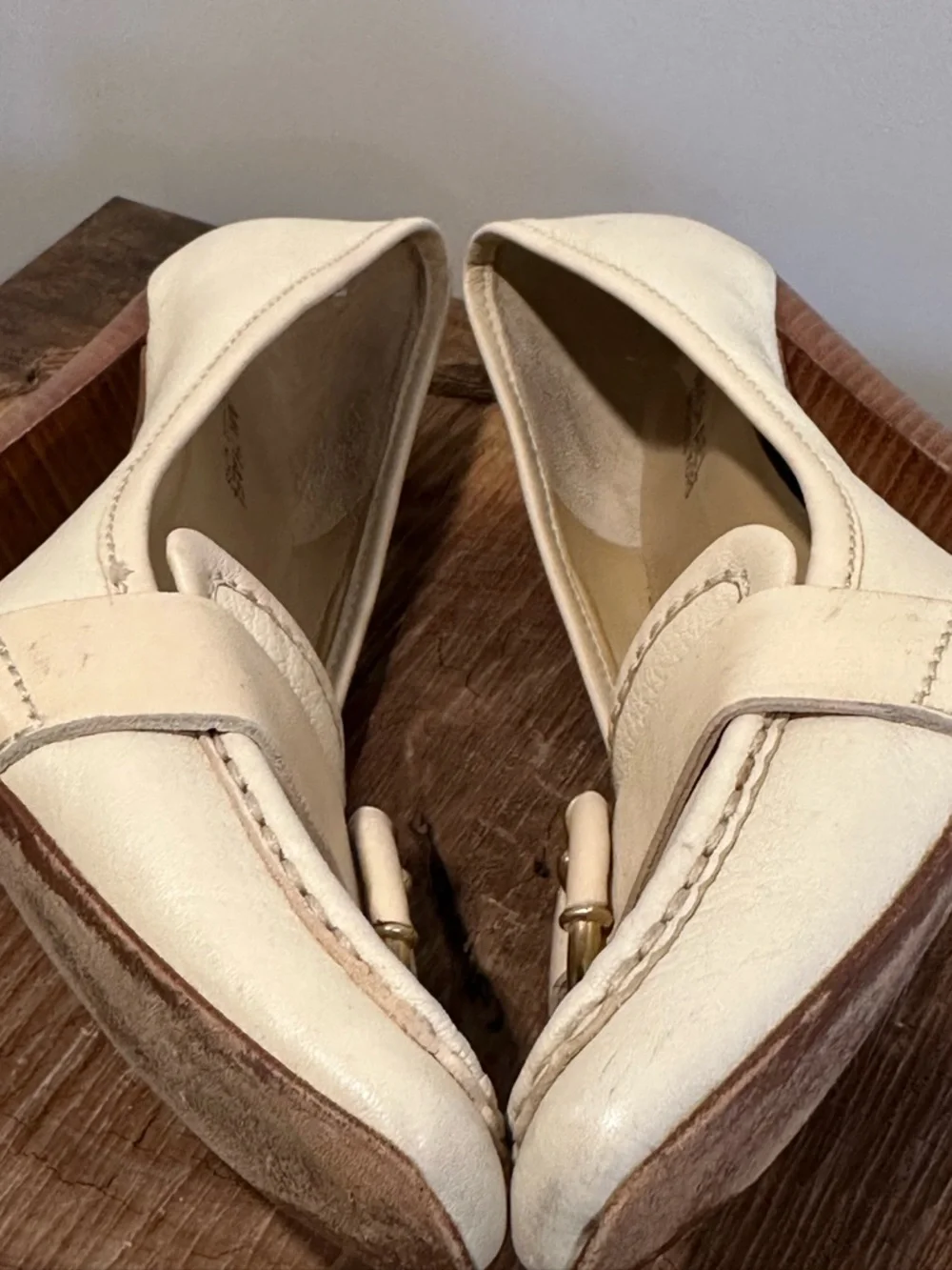 Michael Kors Cream Leather Buckle Pump - Picture 13 of 13